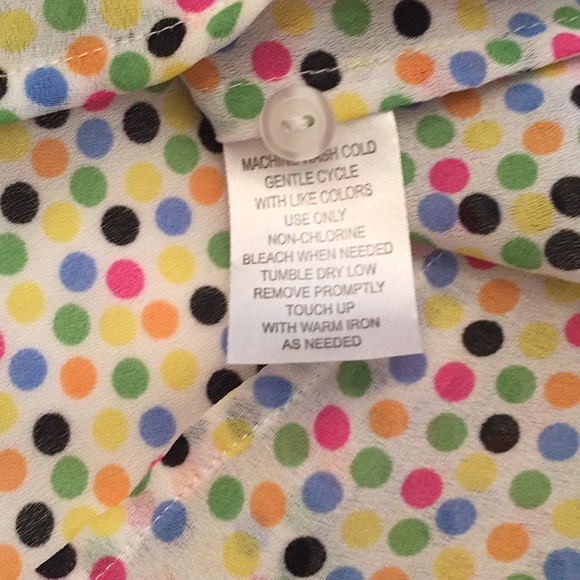 S. L. B. Button-Down Blouse w/Ruffle Detail - Picture 5 of 6